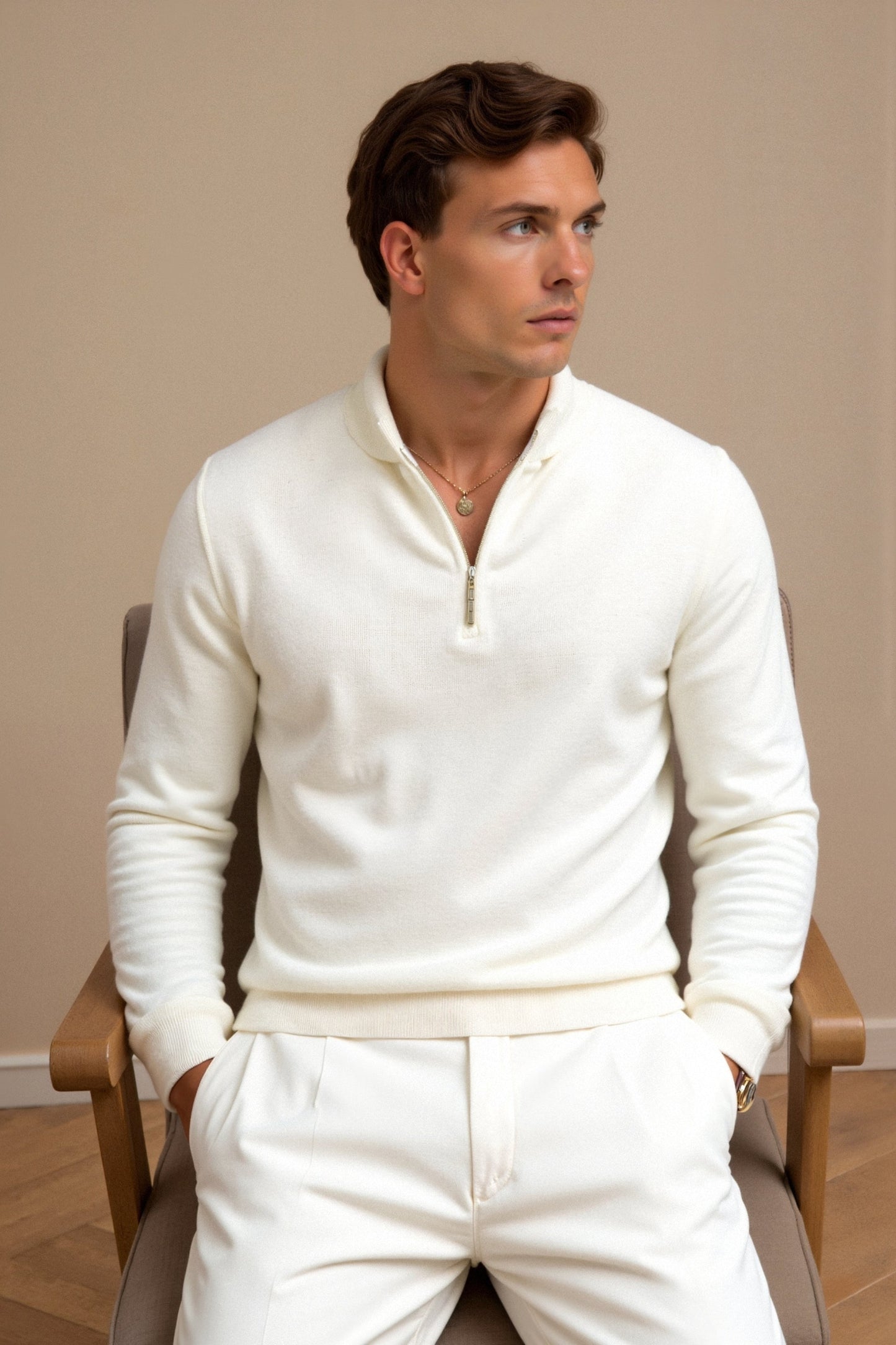 Sweat à Capuchon Zippé Minimaliste