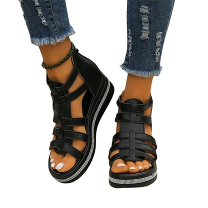 Sandales Plates-formes Bout Ouvert Chic et Féminines