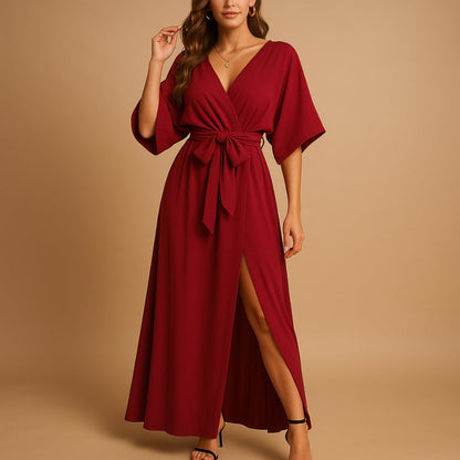 Robe de Soirée Chic avec Manches Courtes