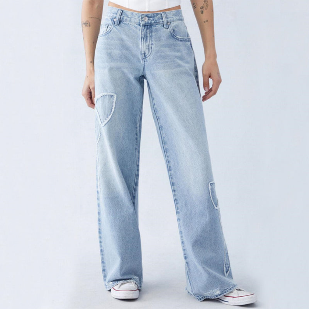 Jean Femme Longue Coupe Élégante