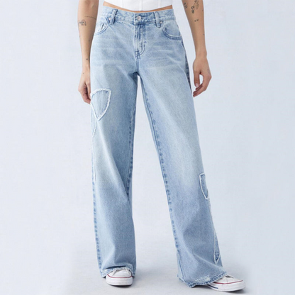 Jean Femme Longue Coupe Élégante