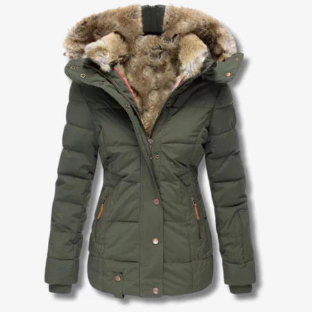 Manteau Femme Hiver à Capuche Étanche et Chauffant