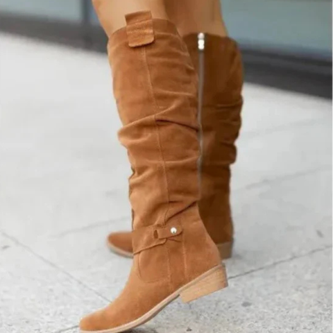 Bottes Femmes Hauts Talons à Lacets Chic