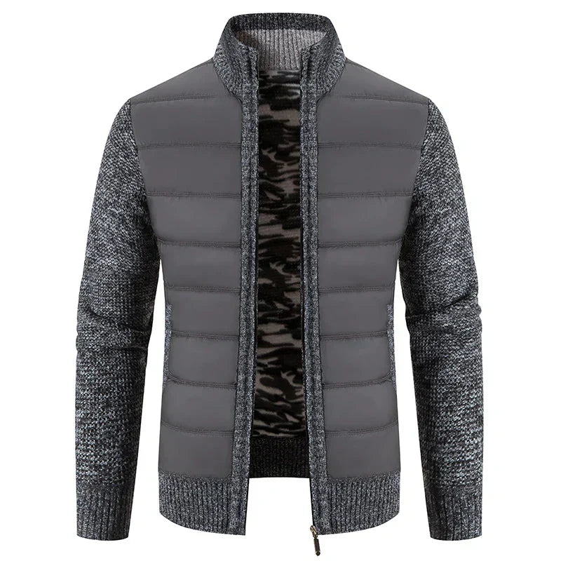 Veste En Maille Homme Col Montant Éclair Zippé - PanierRoyale