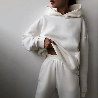 Vêtements Lounge Femme Confortable avec Hoodie et Jogger Doux