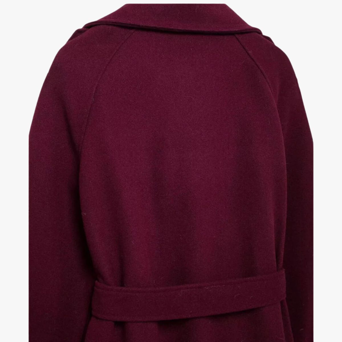 Trench-coat élégant bordeaux à ceinture