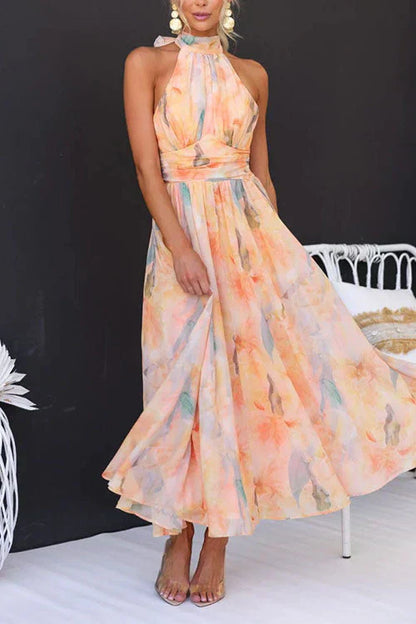 Robe Maxi Été Fleurs pour Femme