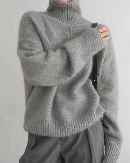 Pull Col Roulé Femme Élégant