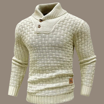 Pull Homme Classique en Maille Boutonnée