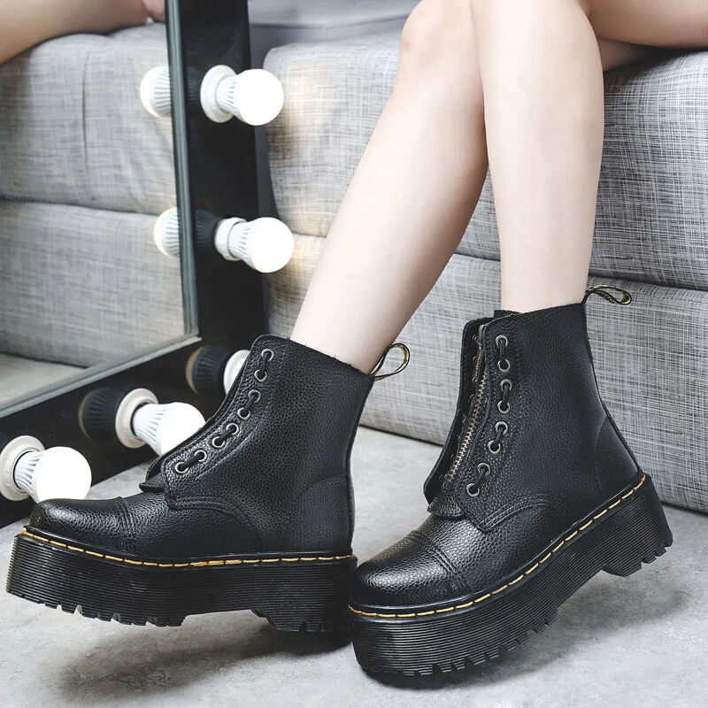 Bottes Femme à Lacets avec Semelle antidérapante - PanierRoyale