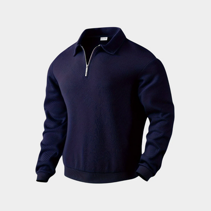 Sweat Homme à Carreaux Molletonné avec Capuche et Fermeture Éclair