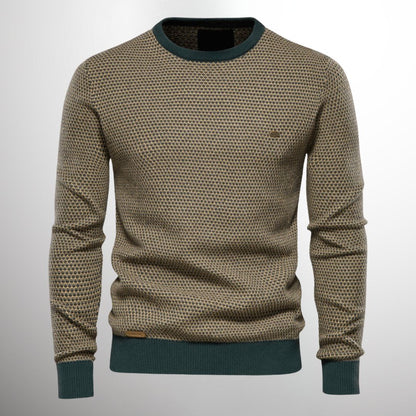 Pull Homme Gris Mélangé Classique