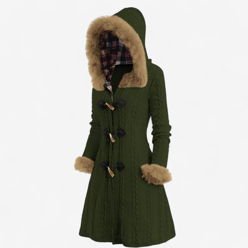 Manteau Parka Capuche Noir avec Fermeture Éclair - PanierRoyale
