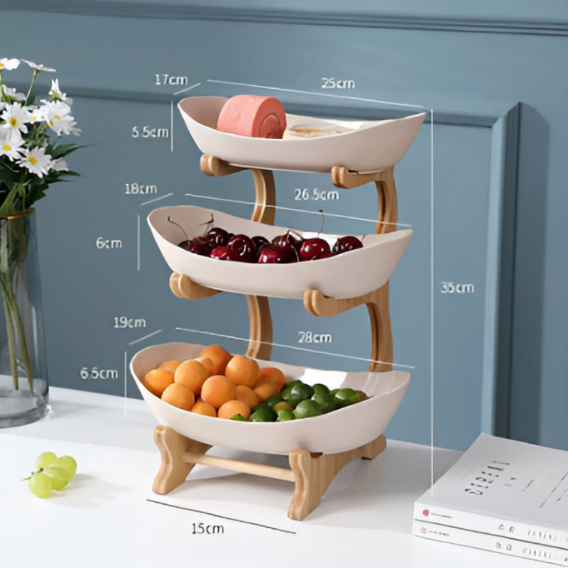 Plateau Apéritif 3 Étagères en Bois