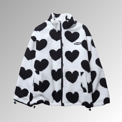 Manteau Peluche Double Face Coupe Confortable