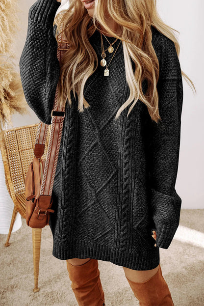 Pull Femme Hiver Chic en Maille Losangée