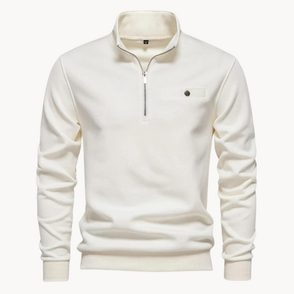 Pull Homme Décontracté Zippe Noir