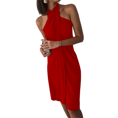 Robe Été Décolleté Col V Sans Manches