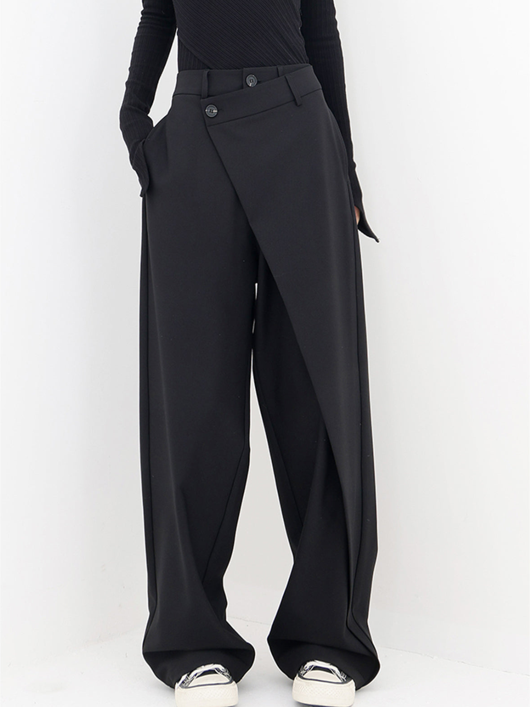 Pantalon Femme Découpé Asymétrique Tendance - PanierRoyale