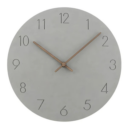 Horloge Murale en Bois avec Chiffres Blancs Moderne