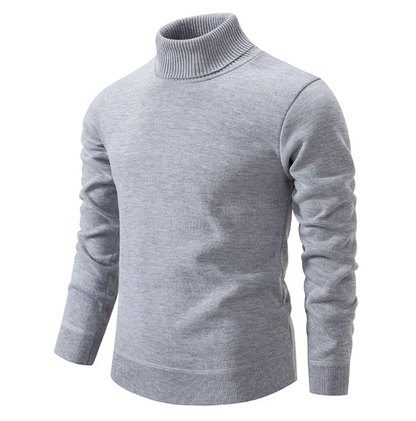 Pull Homme Col V en Laine Chaude Marron