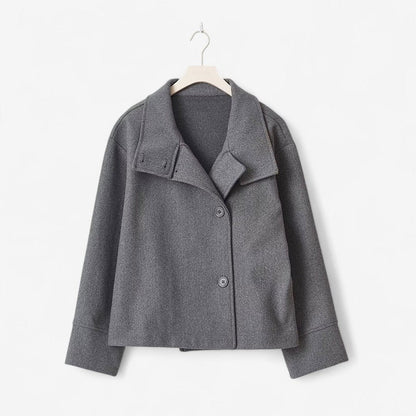 Manteau Femme Long Manches avec Col Montant Élégant