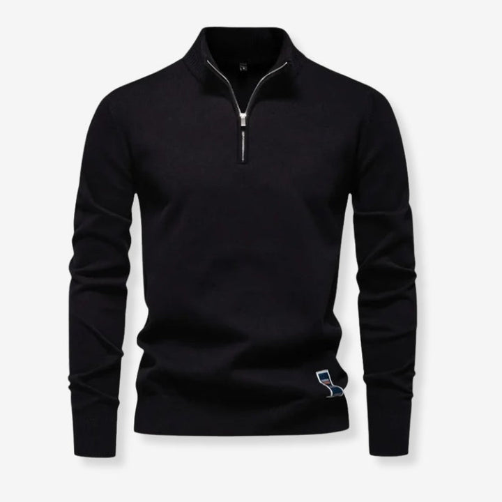 Pull Col Zippé Manches Longues Chic - vue 2