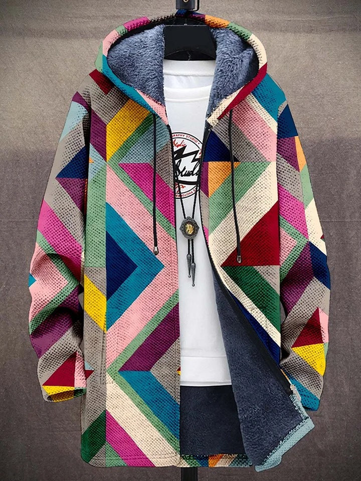 Veste Femme Polaire Capuche Imprimé Artistique Style Streetwear