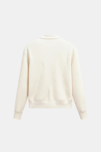 Cardigan Femme Élégant Zippé Noir