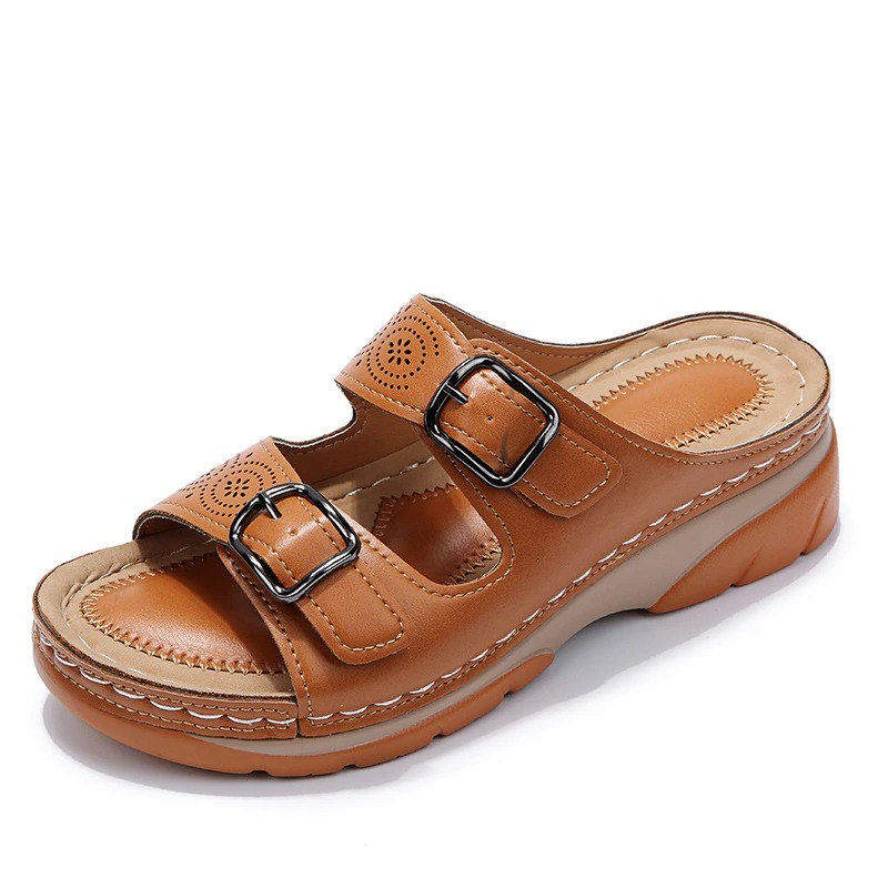 Sandales Femme Confort Semelle Ergonomique Double Bride Réglable - PanierRoyale