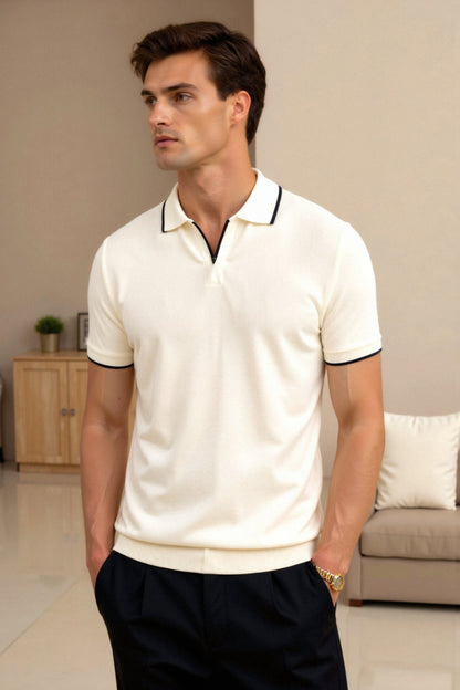 Chemise Polo Homme Contraste Élégant et Moderne - BerlinGlamour
