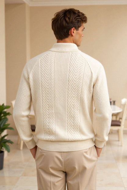 Pull en maille classique avec col polo
