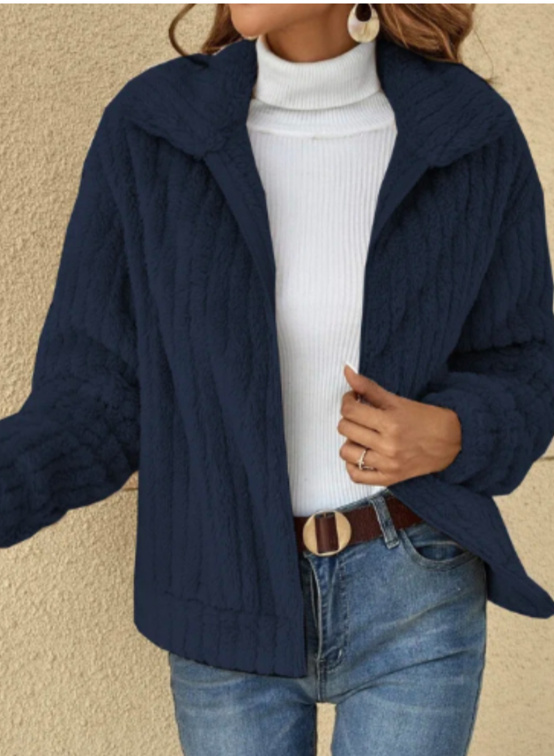 Veste en Fausse Fourrure Brun Clair Femme