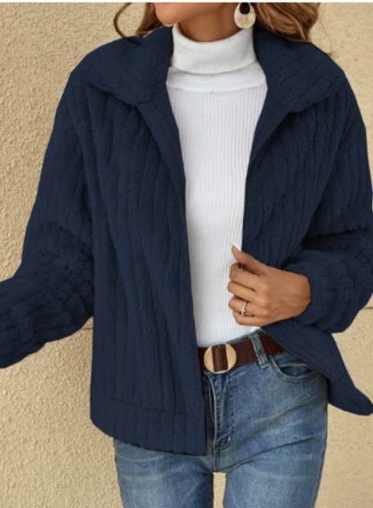 Veste en Fausse Fourrure Brun Clair Femme