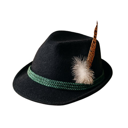 Chapeau Bavarois Classique avec Plume Décorative