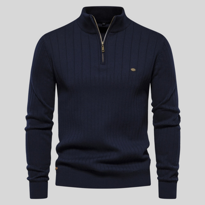Pull à Manches Longues pour Homme avec Fermeture Éclair
