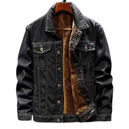 Veste Denim Hiver Élégante avec Doublure Polaire