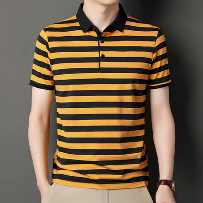 Chemise Polo Rayée Homme Classique