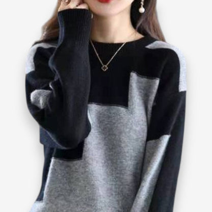 Pull Femme Col Rond Manches Longues et Élégant