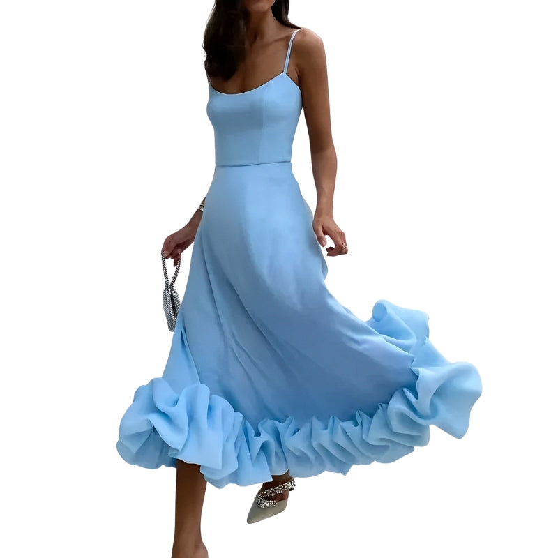 Robe Été Sans Manches Courte en Dentelle
