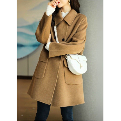 Manteau Mi-Long Coupe-Vent Cintré