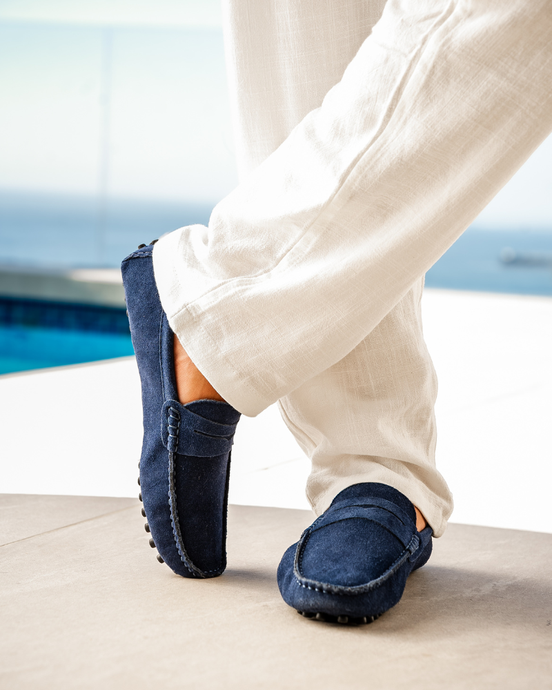 Mocassin Homme Cuir Velours Confortable