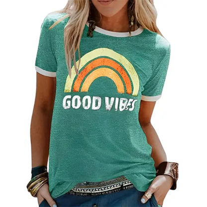 T-shirt Femme Décolleté V Été Legère