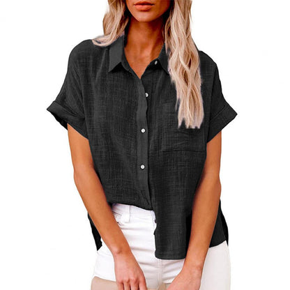 Blouse Femme Manches Longues en Soie Léger Été