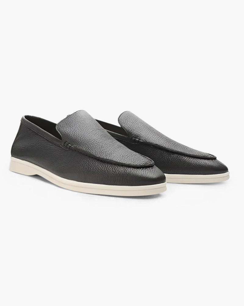 Mocassin en Cuir de Véritable Style Vintage pour Homme