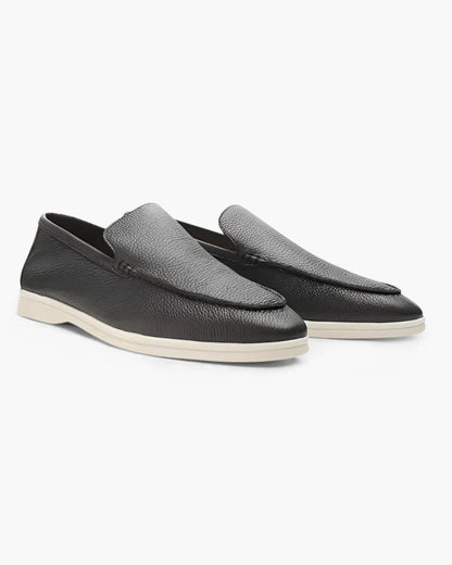 Mocassin en Cuir de Véritable Style Vintage pour Homme