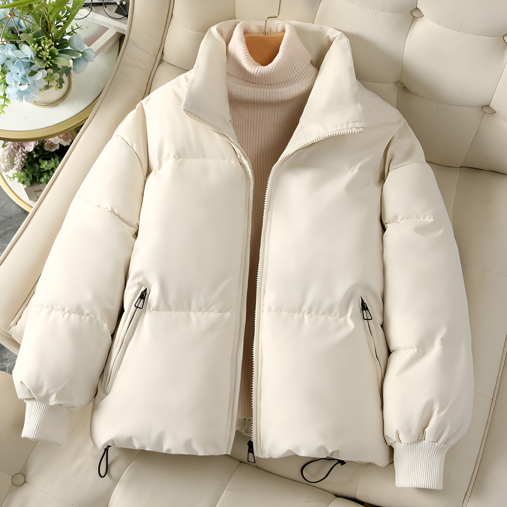 Veste Doudoune Féminine Hiver Matelassée Col Montant