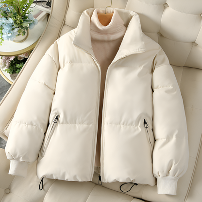 Veste Doudoune Féminine Hiver Matelassée Col Montant
