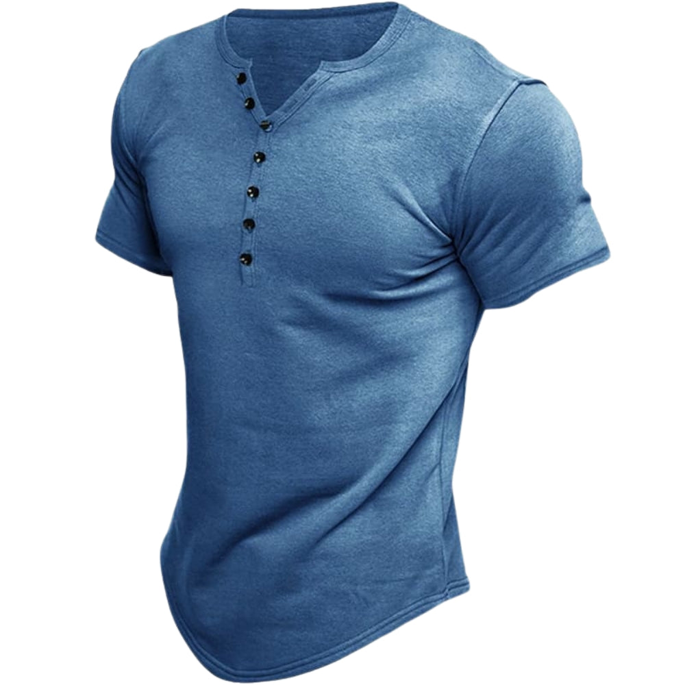 Chemise Homme Casual Col Rond en Coton - PanierRoyale