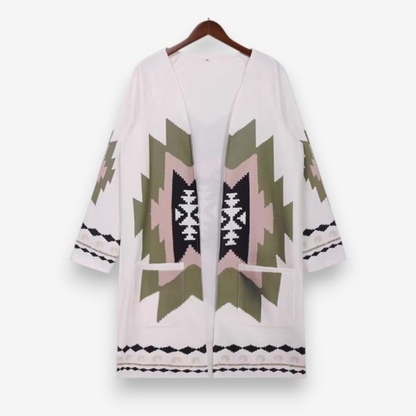 Veste Oversize Femme Manches Longues Imprimé Floral